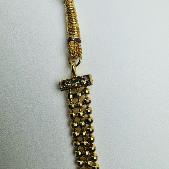 Faux Citrine Statement Necklace - SKU N - Picture 3 of 4